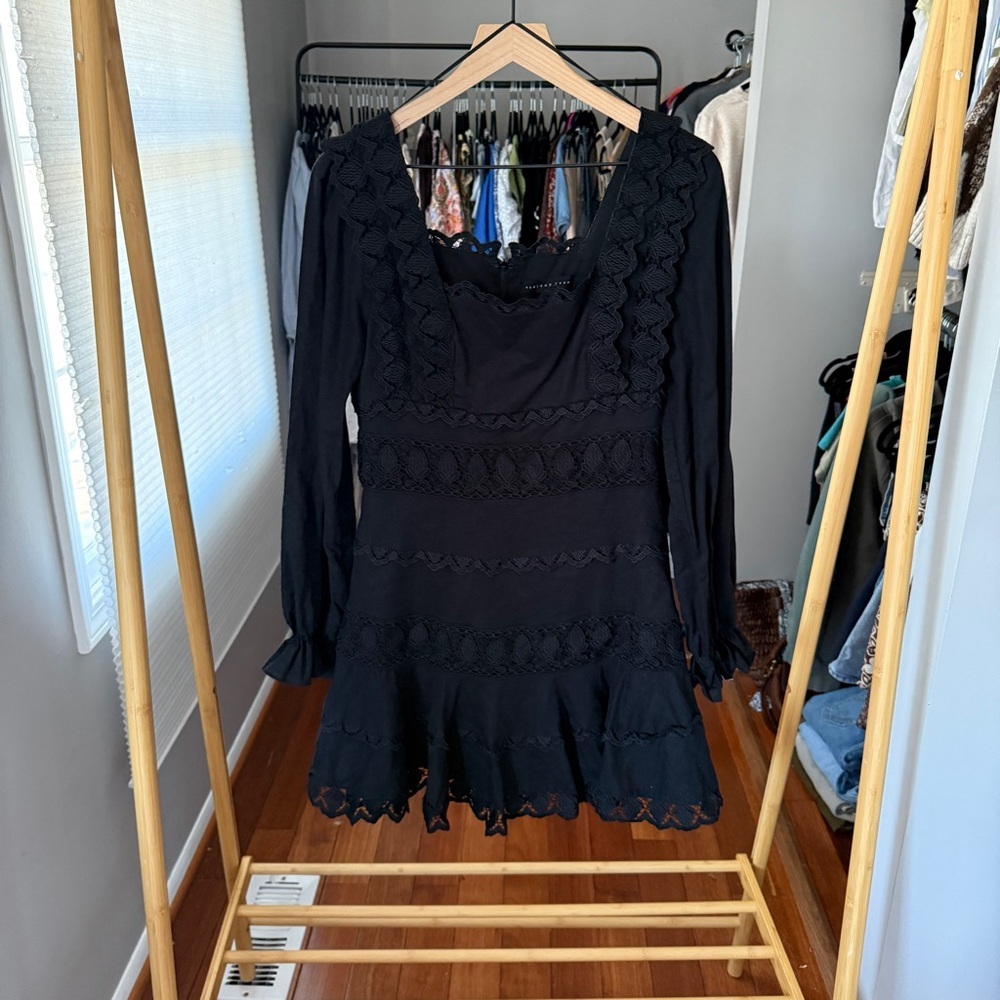 Anthropologie Endless Rose Embroidered Lace Mini Dress - Picture 2 of 9